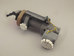 side view
                  with adjustment wheel toward camera