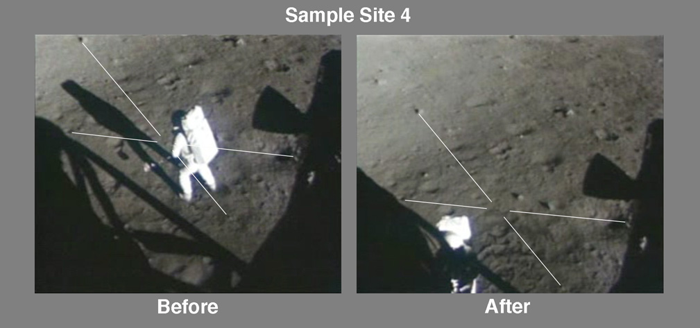 Before and
            After of Sample 4 Rock