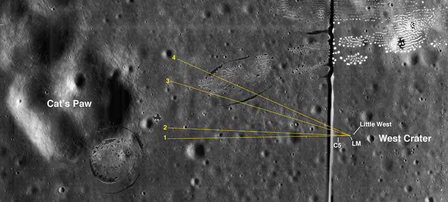 Lebeled
                  version of Lunar Orbiter Inage 5076-h3