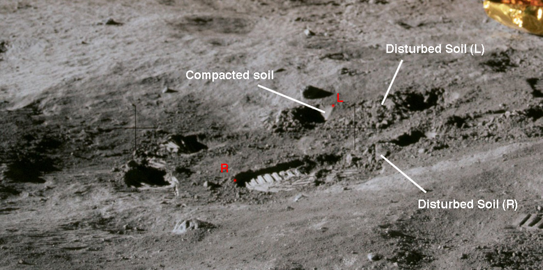 Labelled detail from 5915 showing Bootprint
                    features marked in 5903