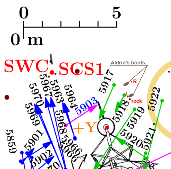 Map segment showing locations of the 5903
                    bootprints