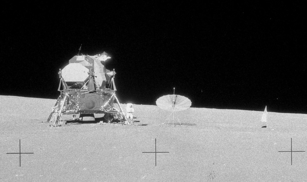 Detail from
AS12--7152, taken by Al Bean on his way from Block Crater to the
LM
