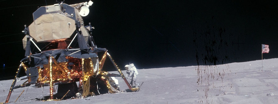 Photo taken by John Young on his way back from the
          Rover's final parking place