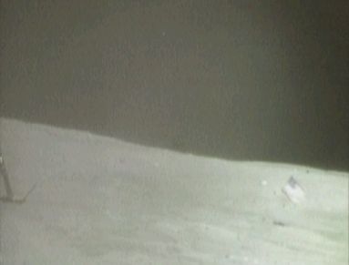 Rover TV view to the west with the flag on the
right