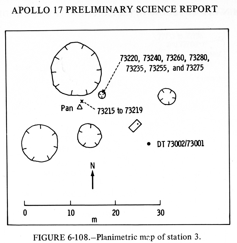 Apollo 17 Station 3 Planimetric map,
Preliminary Science Report